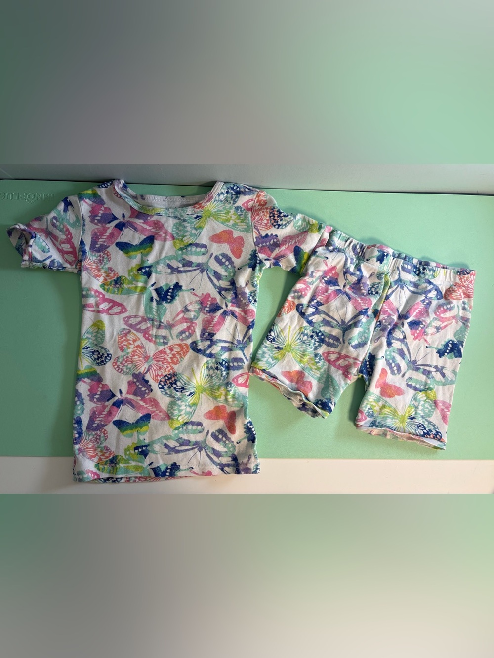 The Children’s Place Butterfly Themed T-shirt & Short Pyjama Set, Girl Size 6X/7